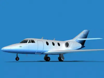 Dassault Falcon 10 V03 3D model