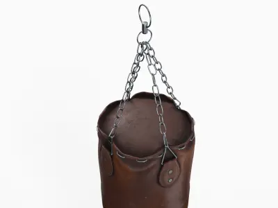 Realistic Punching Bag Brown 3D model
