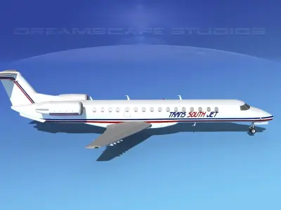 Embraer ERJ-140 Trans South Jet 3D model