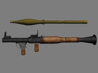 Rocket Launcher RPG-7 Free low-poly 3D model