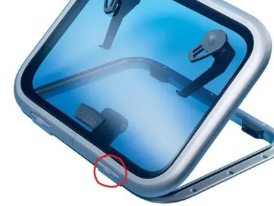 LE361027999 Lewmar Set Hinge Caps Low Medium Profile hatches 3D model