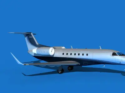 Embraer Praetor 600 V03 Low-poly 3D model