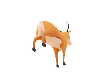 Cartoon Antelope 3D model