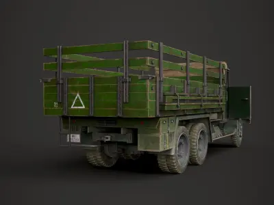 WW2 German Krupp L3H163 Truck Low-poly 3D model