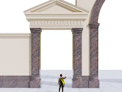 Entrance arch Low-poly 3D model