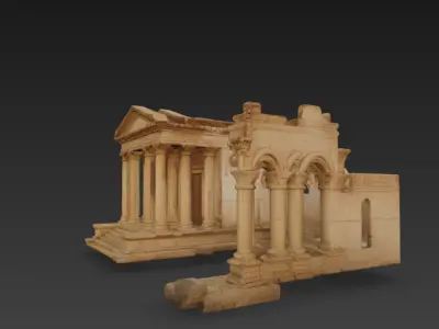 ancient roman temple 3D model