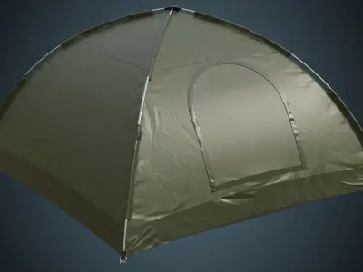 Tent 1A Low-poly 3D model