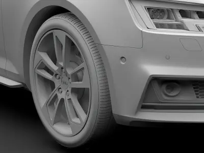 Audi A4 L 45 TFSI quattro S line B9 2016 wheel 3D model