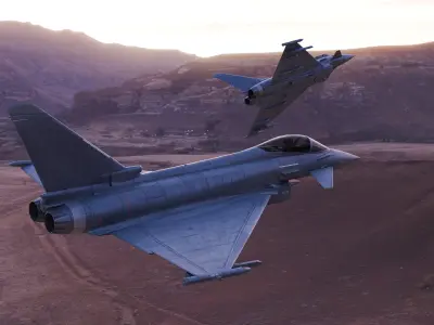 Eurofighter Typhoon Low-poly 3D model