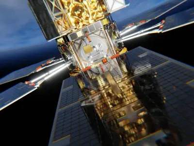 Satellite space blender 3D model