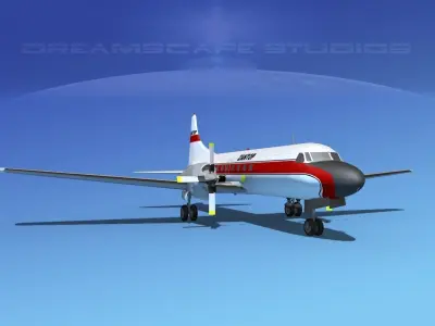 Convair CV-580 Zantop 3D model