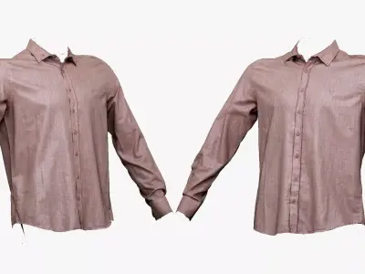 001285 pink mans t-shirt Low-poly 3D model