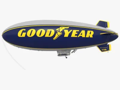 Good Year Blimp zeppelin 3D model