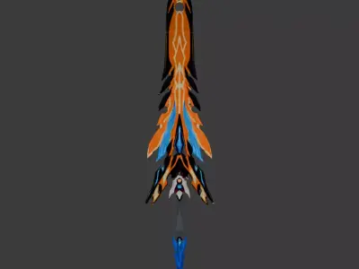 Lunarflame Halberd 3D model