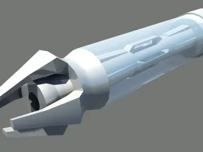 Lightsaber Collection rocket launcher Low-poly 3D model