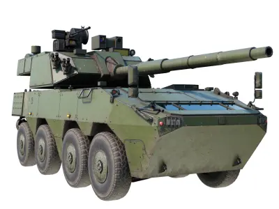 4 coatings of PLA Army ZTL191 ZTL-191 wheeled Tank Destroyer Low-poly 3D model