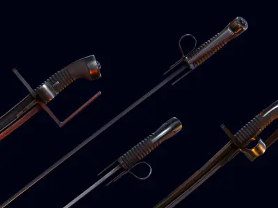 Black saber 3D model