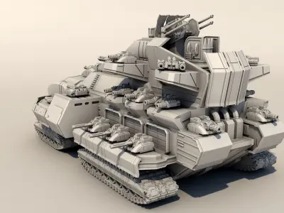 Battle Tank 3D print model