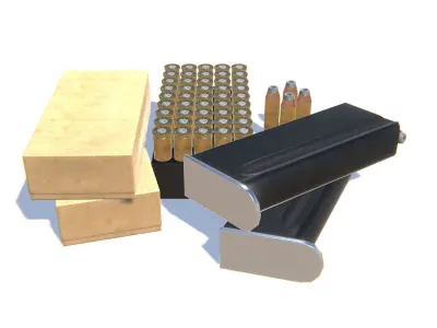 44Magnum Ammo Pack Low-poly 3D model