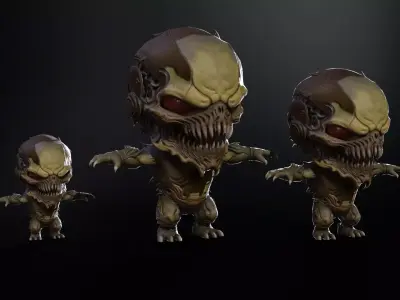 ChibiMonster2Pack2 Low-poly 3D model