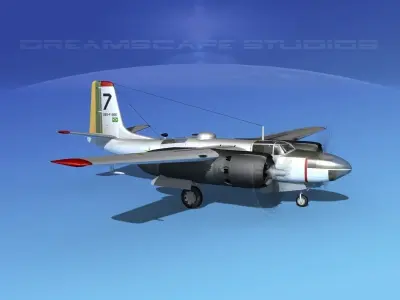 Douglas A-26C Invader Brazil 3D model