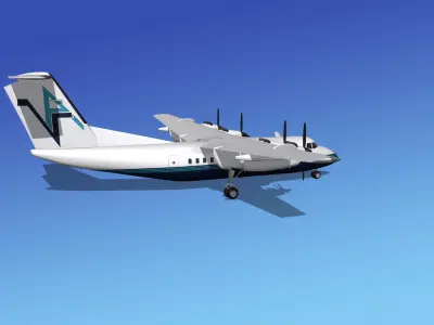 Dehavilland DHC-7 Valley Air Charter 3D model