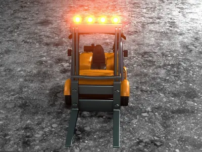 Very detailed 3d model of Forklift made on blender Low-poly 3D model