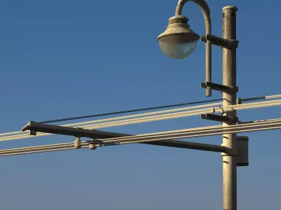 Steet light 01 Snow 3D model