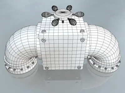 Rusted Pipe 001 3D model