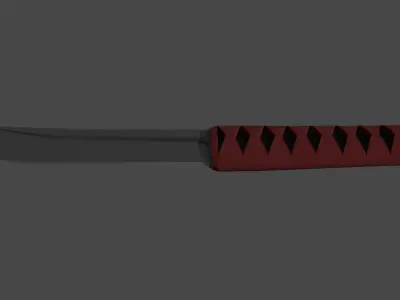 JAPANESE TANTO Free low-poly 3D model