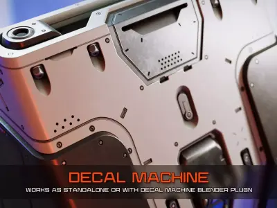 64 Hard Surface PBR Decals Texture