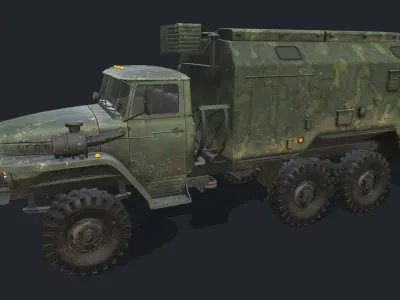 URAL 4320 Low-poly 3D model