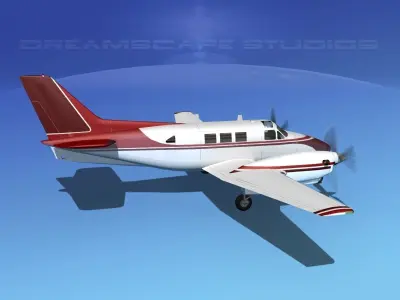 Beechcraft King Air C90 V12 3D model