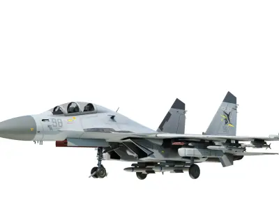 PLAN Shenyang J15D J-15D Shipborne fighter jets Low-poly 3D model