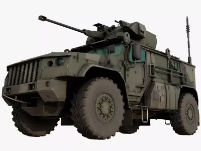 Typhoon VDV K-4836 Russian APC Full interior PBR Game Ready  Low-poly 3D model