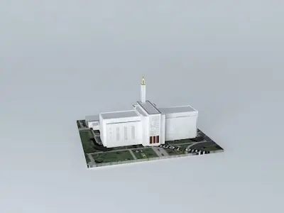 LDS. Temple Los Angeles California Templo Mormon, 10 th.opera... Free 3D model