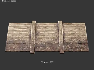 Medieval Collection Defense Wood Walls 3D Model Pack