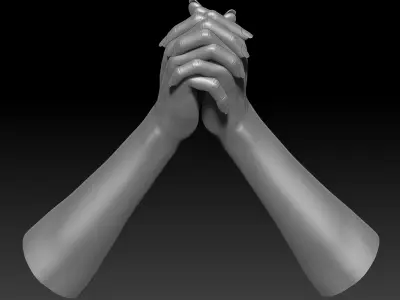 3D Printable Female Hands 20 poses pack 3D model