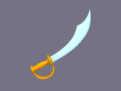 Sword Cartoon 02 3D model