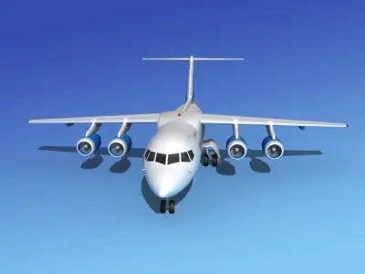 BAe 146-200  Axis Airways 3D model