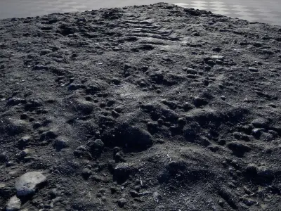 UE Ground soil materials part 01 Low-poly 3D model