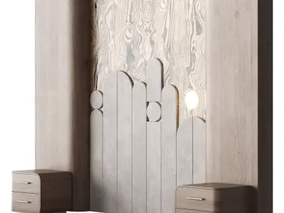 Headboard Low-poly 3D model