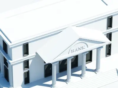 Bank Building Symbol 3D model