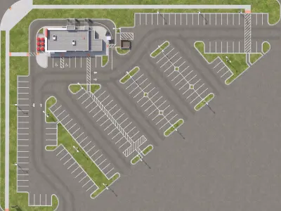 Retail-046 Wendys-003 With Site 3D model