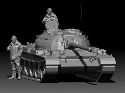 Tank Crew 35 120mm scale 3D print model