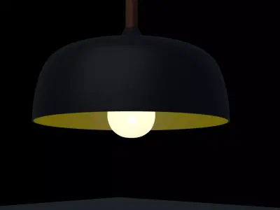 Furniture - PBR - Modern Ceramic Lamp - Ceiling Chandelier Free 3D model