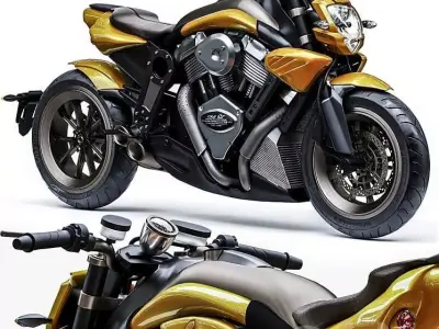 Duu Motorcycles Start at 3D Model 3D model