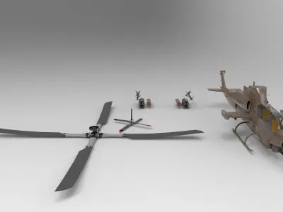 Bell AH 1Z 3D printed 3D model