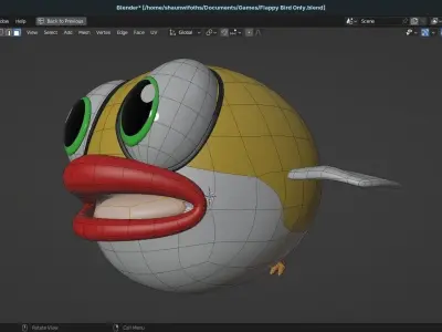 Best 3D Flappy Bird Iteration Low-poly 3D model