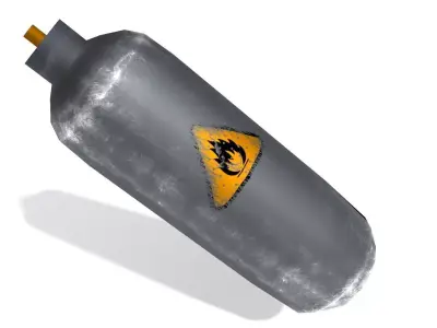 Gasoline tank for flamethrower Free low-poly 3D model